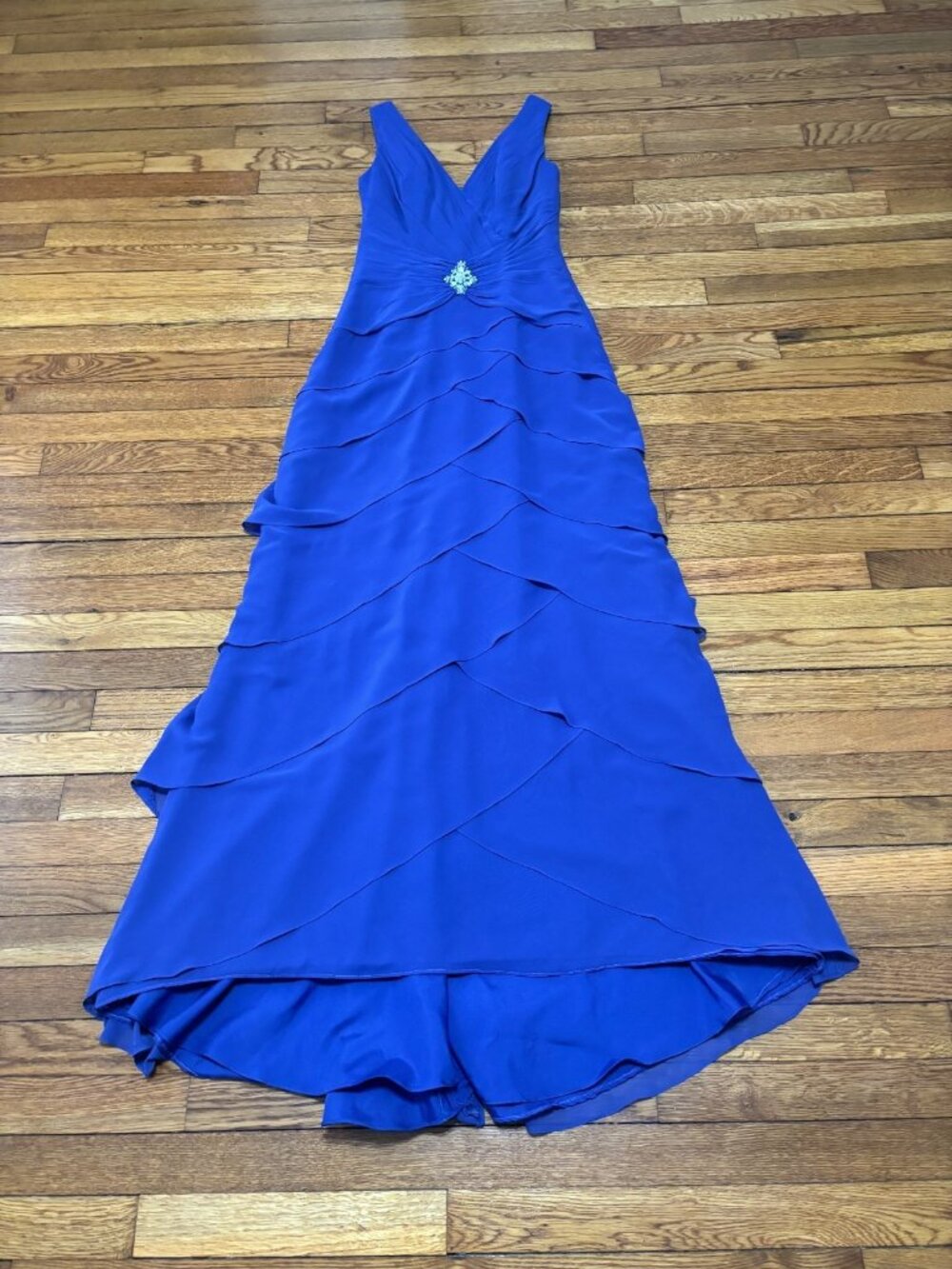 Jovani Womens Mother of the Bride Wedding Dress Gown Size 6  9914 Purple Layered